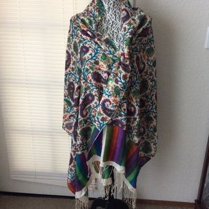 Scarf Paisley Green Orange